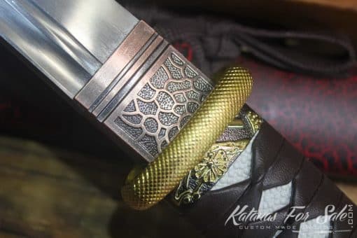 Fully Sharpened 1060 Heat Tempered Tanto with Blood Groove - Image 8