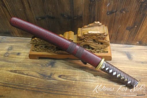 Fully Sharpened 1060 Heat Tempered Tanto with Blood Groove - Image 3