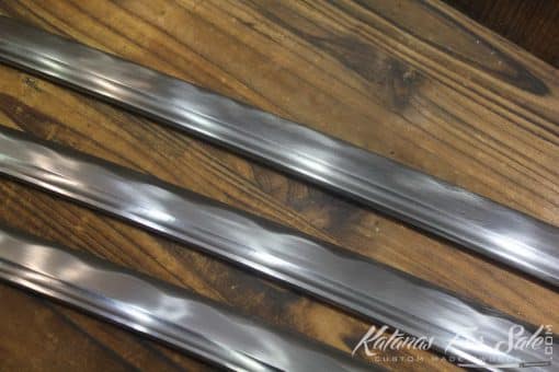 1060 Heat Tempered Katana, Wakizashi & Tanto Shirasaya Set - Image 20