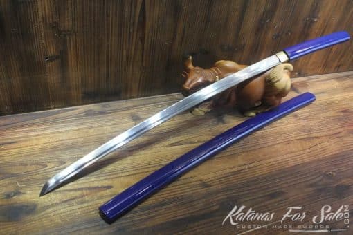 1060 Heat Tempered Katana, Wakizashi & Tanto Shirasaya Set - Image 13