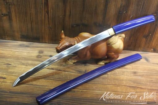 1060 Heat Tempered Katana, Wakizashi & Tanto Shirasaya Set - Image 6