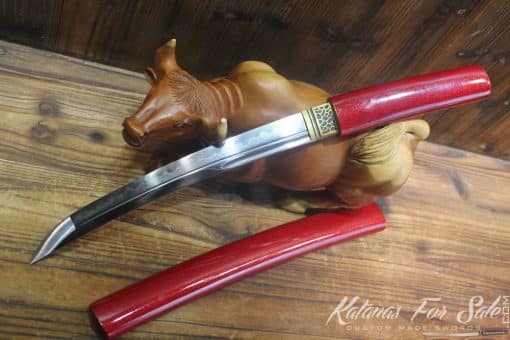 T10 Steel Clay Tempered Double Groove Tanto