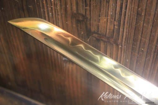 Hand Forged Gold Acid Dye T10 Steel Tachi Samurai Sword - Image 9