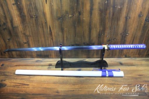 Hand Forged Blue Acid Dye High Carbon Steel Ninjato Samurai Sword - Image 9