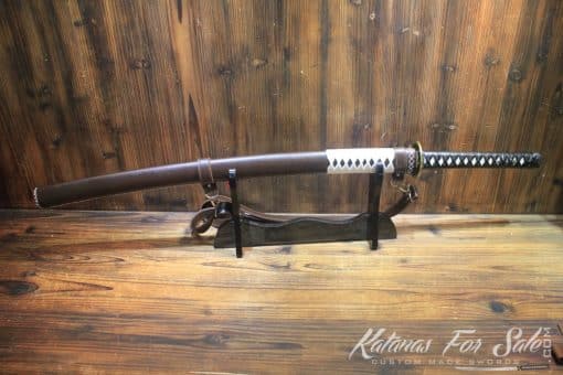 Hand Forged Gold Acid Dye T10 Steel Tachi Samurai Sword - Image 7