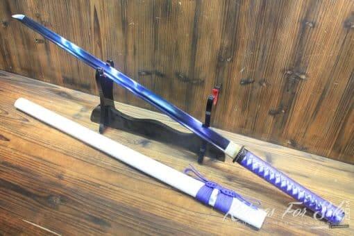 Hand Forged Blue Acid Dye High Carbon Steel Ninjato Samurai Sword - Image 5