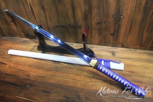 Hand Forged Blue Acid Dye High Carbon Steel Ninjato Samurai Sword - Image 3