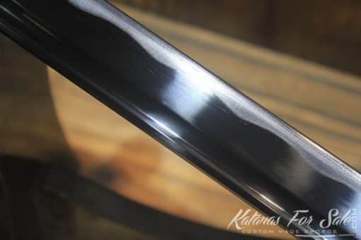 Black Acid Dye 1060 Carbon Steel Ninjato Wakizashi Sword - Image 7