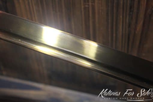 Gold Acid Dye High Carbon Steel Katana with High Quality Copper Fittings - Image 9