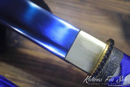 Hand Forged Blue Acid Dye High Carbon Steel Ninjato - Image 7