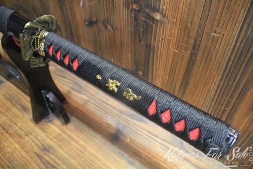 Hand Forged Black Acid Dye T10 Steel Samurai Sword Katana - Image 9