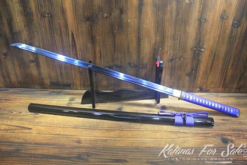 Hand Forged Blue Acid Dye High Carbon Steel Ninjato - Image 3