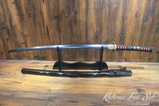 Hand Forged Black Acid Dye T10 Steel Samurai Sword Katana - Image 7