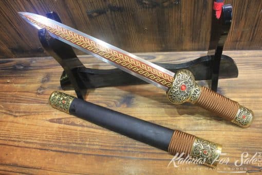 Chinese Handmade Qin Dynasty One Handed Short Jian Sword - Image 5