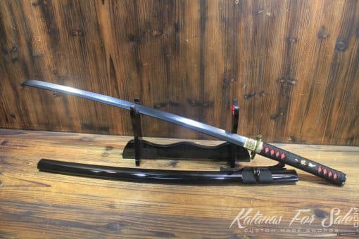 Hand Forged Black Acid Dye T10 Steel Samurai Sword Katana - Image 6