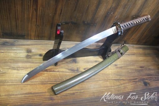 1095 Folded Steel Japanese Samurai Sword Wakizashi