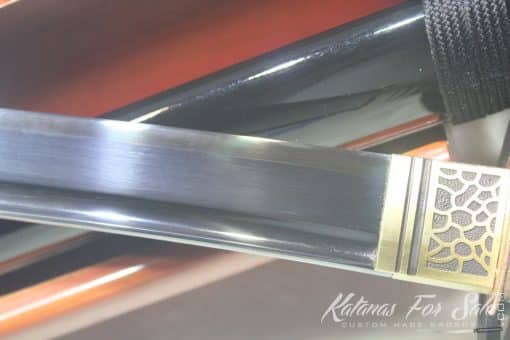 Japanese Black Acid T10 Clay Tempered Samurai Sword Katana & Wakizashi - Image 9