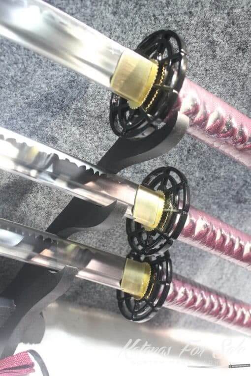Hand Forged White Japanese Sword Set - Katana Wakizashi Tanto - Image 2