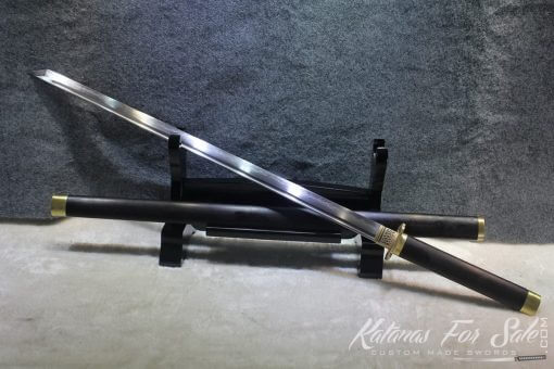 KataKiriha Zukuri Ninjato Sword T10 Folded Clay Tempered - Image 5