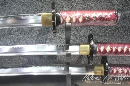 Hand Forged White Japanese Sword Set - Katana Wakizashi Tanto - Image 8