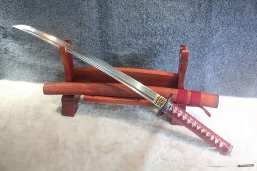 Hand Forged Wakizashi T10 Clay Tempered Samurai Sword - Image 3