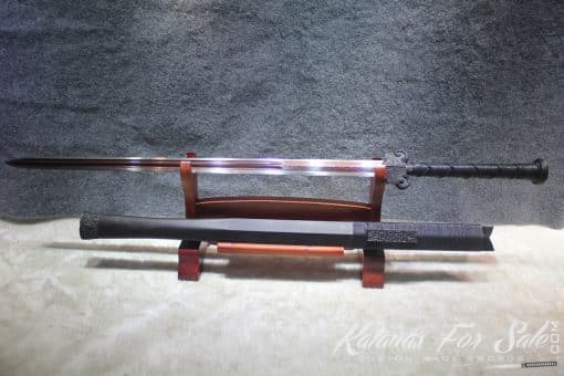 Hand Forged Black Folded 1060 - 1095 Steel Chinese  Handmade Han Wu Jian Sword - Image 8