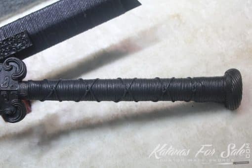 Hand Forged Black Folded 1060 - 1095 Steel Chinese  Handmade Han Wu Jian Sword - Image 4