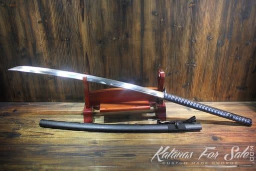 Hand Forged Japanese Black Nagamaki Samurai Sword