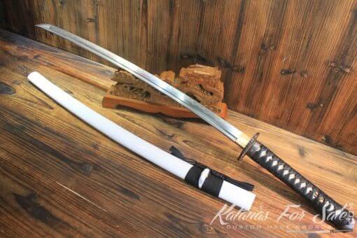 Hand Forged Samurai Katana Sword T10 Folded Clay Tempered Japanese Crane - Image 3