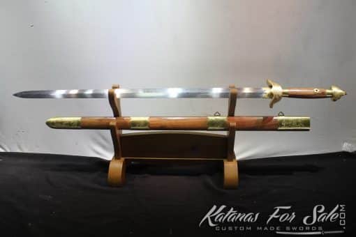 Chinese Jian Sword 1095 Folded Steel with Brass fittings
