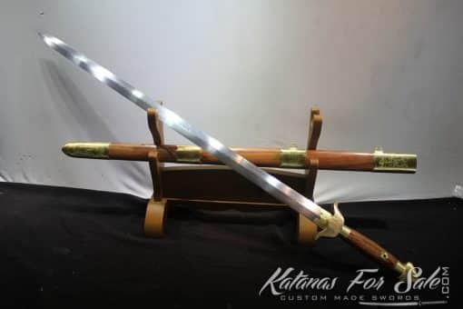 Chinese Jian Sword 1095 Folded Steel with Brass fittings - Image 3
