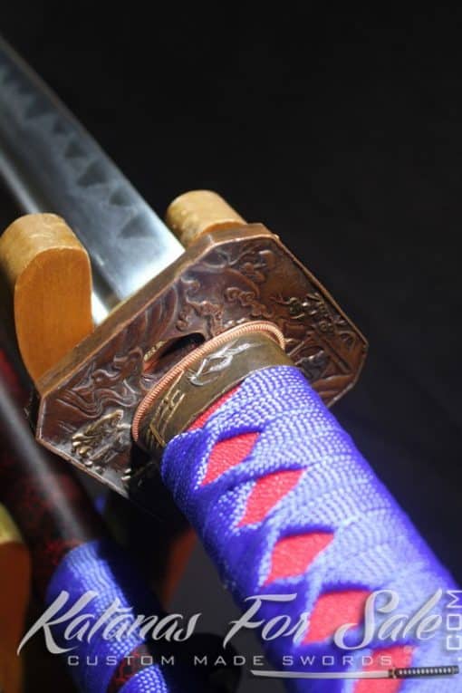 Beautiful Katana Sword from T10 Folded Clay Tempered Steel - Image 7