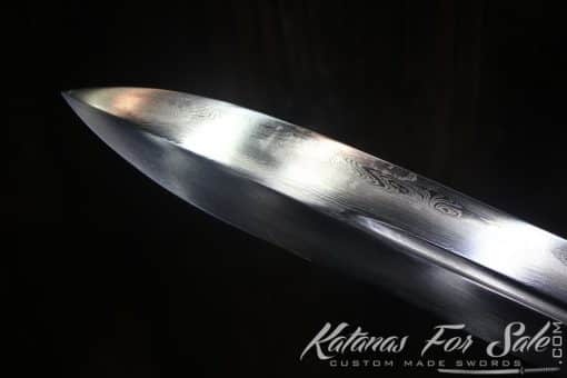 Double Edge Katana T10 Folded Clay Tempered Steel - Image 8