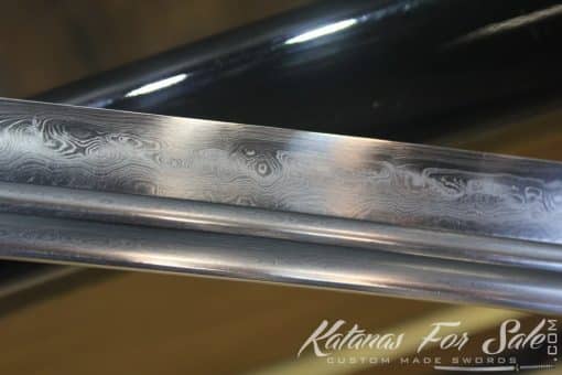 Double Edge Katana T10 Folded Clay Tempered Steel - Image 7