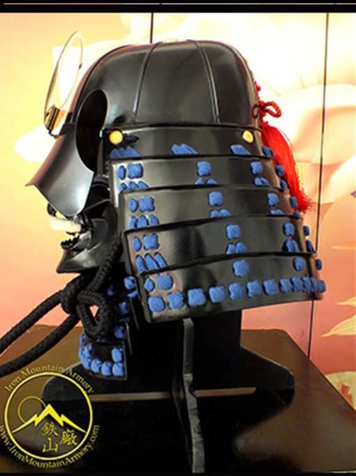 Samurai Helmet - Kabuto with Blue Lace Color Toyotomi Clan Gashira Class - Image 3