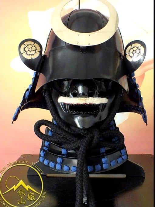 Samurai Helmet - Kabuto with Blue Lace Color Toyotomi Clan Gashira Class - Image 4