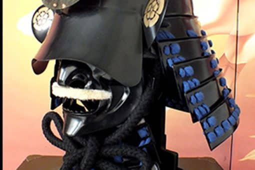 Samurai Helmet - Kabuto with Blue Lace Color Toyotomi Clan Gashira Class