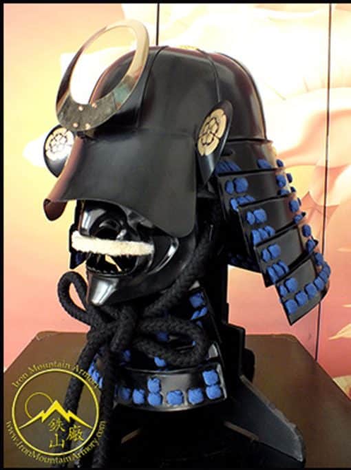 Samurai Helmet - Kabuto with Blue Lace Color Toyotomi Clan Gashira Class