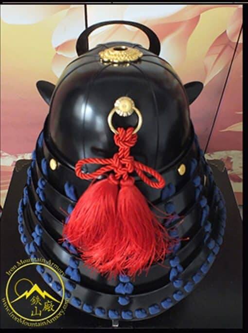 Samurai Helmet - Kabuto with Blue Lace Color Toyotomi Clan Gashira Class - Image 5