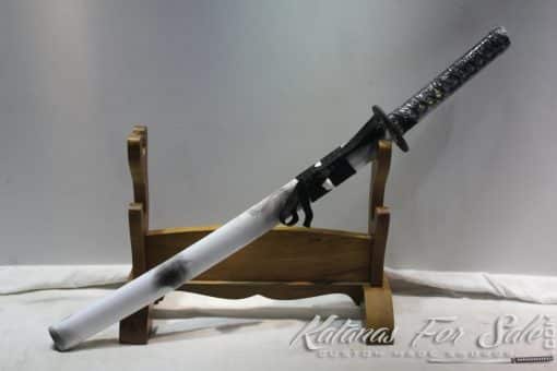Smoke Grey Folded Clay Tempered Wakizashi - Image 3