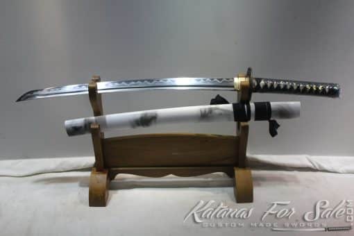Smoke Grey Folded Clay Tempered Wakizashi