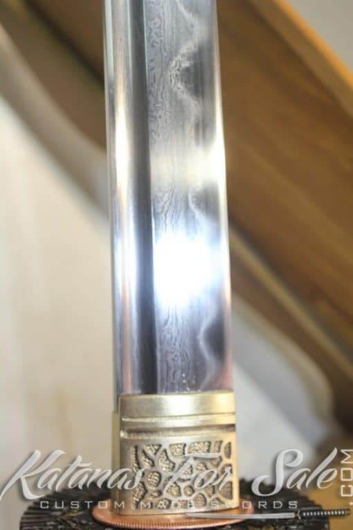 Smoke Grey Folded Clay Tempered Wakizashi - Image 6