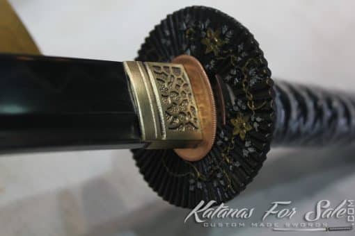 Smoke Grey Folded Clay Tempered Wakizashi - Image 7