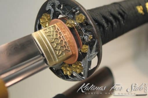 Japanese Hiragana Double Edge Katana Folded Clay Tempered Steel - Image 8