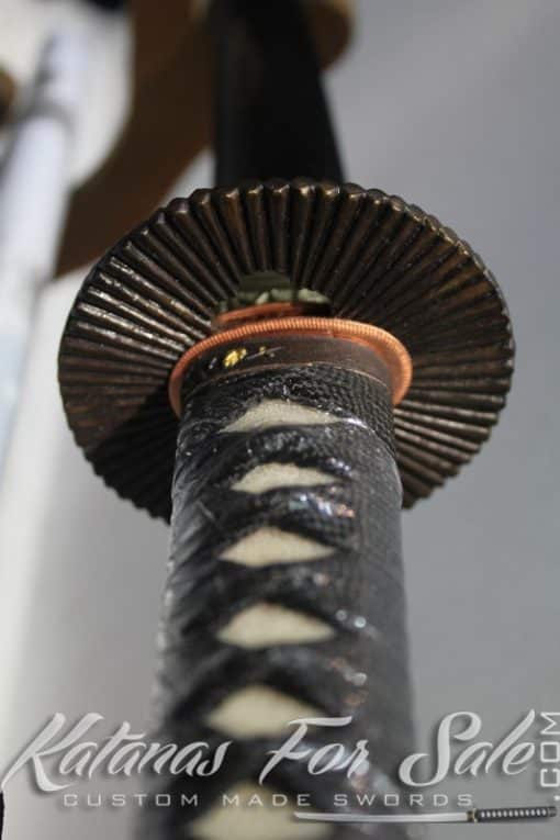 Smoke Grey Folded Clay Tempered Wakizashi - Image 8