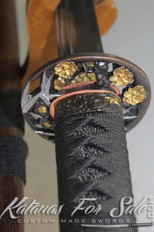 Japanese Hiragana Double Edge Katana Folded Clay Tempered Steel - Image 9