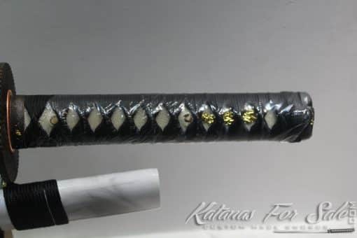 Smoke Grey Folded Clay Tempered Wakizashi - Image 9