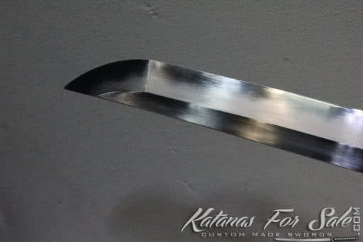Japanese Kuro Black Full Ray Skin Ninja Katana with Hadori Polish - Image 7