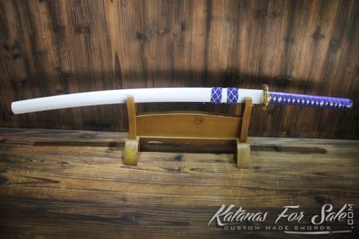 Hand Forged T10 Clay Tempered Steel Blue Katana Blade  - Image 3