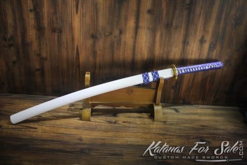 Hand Forged T10 Clay Tempered Steel Blue Katana Blade  - Image 4